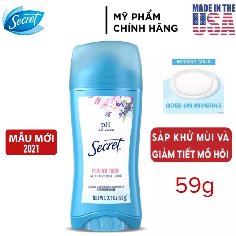 Sáp thơm cho cơ thể Secret Invisible Solid Powder Fresh